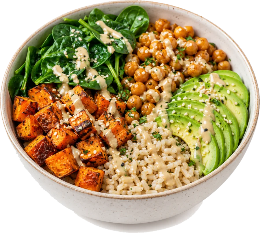 Sweet potato buddha bowl