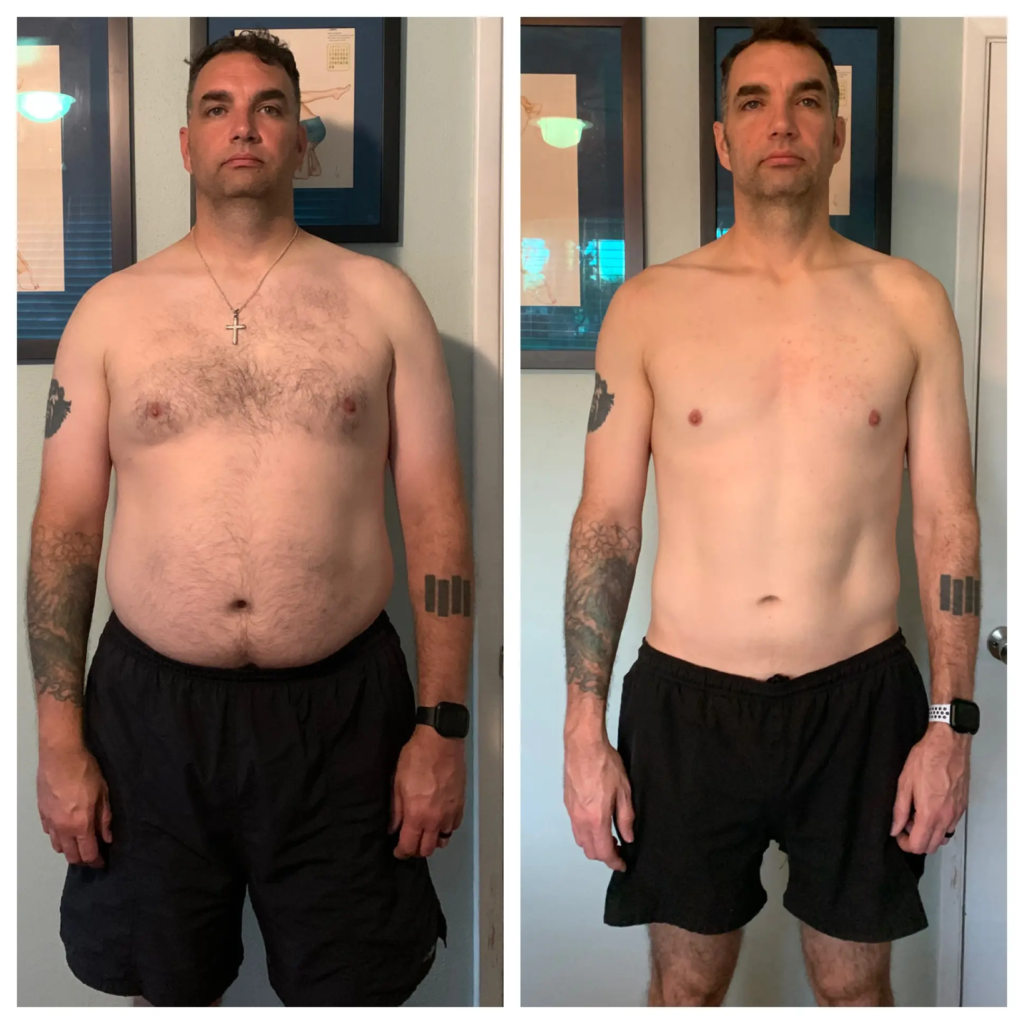 man weight loss